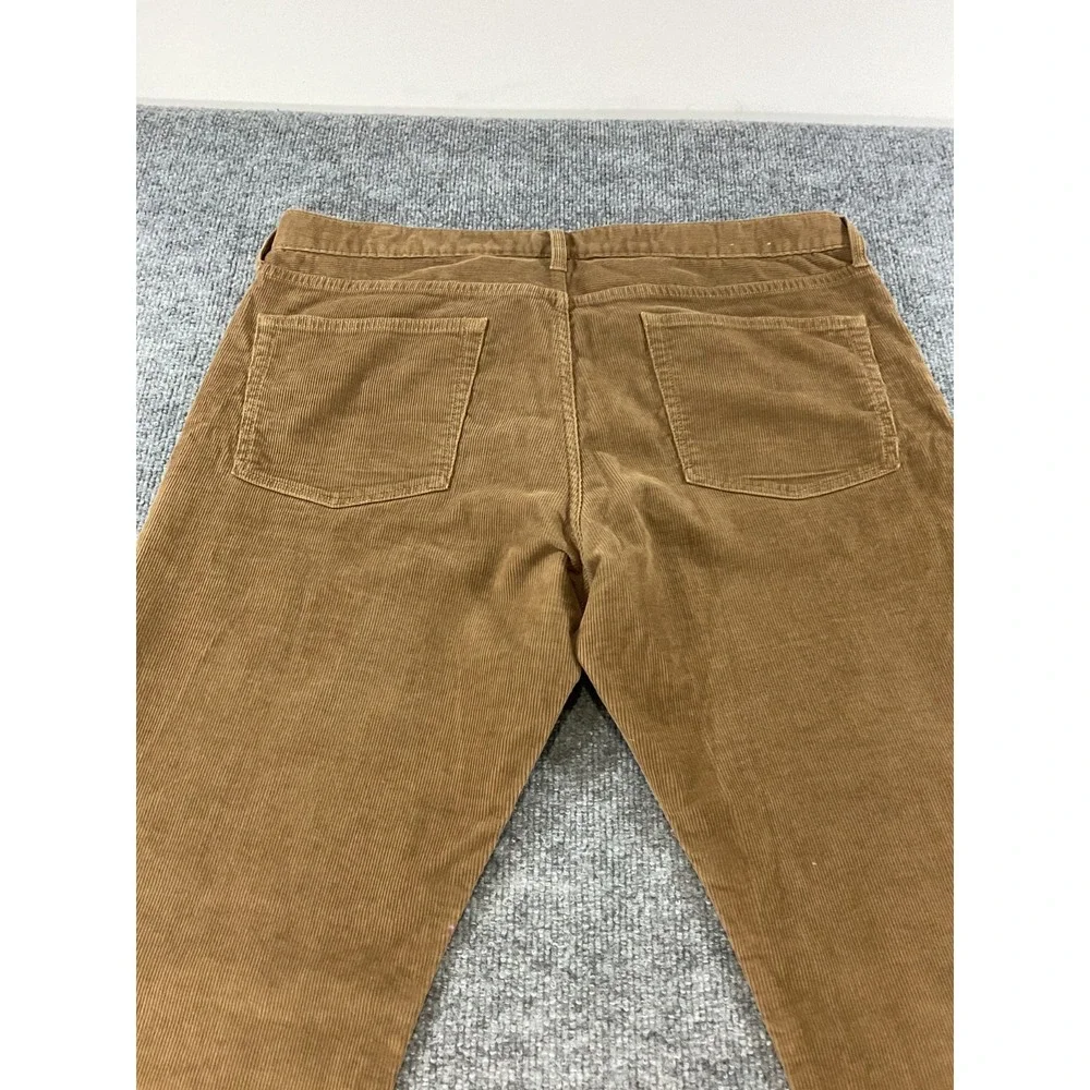 J Crew 770 Corduroy Pants Mens 35x32 Brown Slim Fit Cotton Corduroy Casual Chino